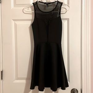 Forever 21 Black mesh top mini dress S